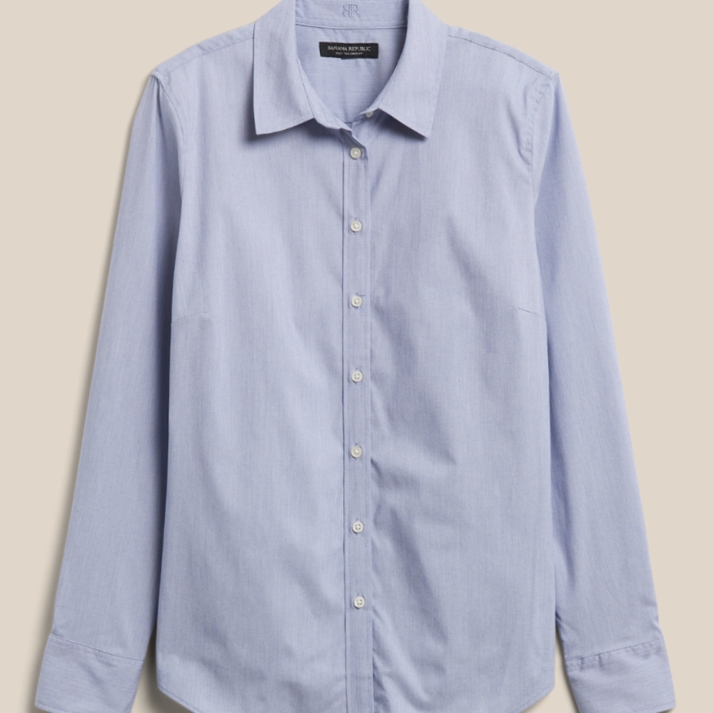 Banana Republic Riley Tailored Shirt, 0, blue